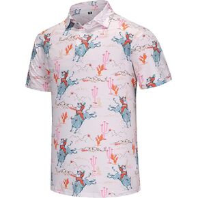Mens Christmas Golf Polo Shirts Short Sleeve Funny Christmas Golf Shirts Santa Claus Shirts for Men in Saudi Arabia