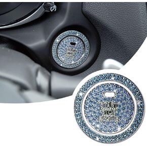 Car Engine Start Ring Sticker, Sparkling Rhinestone Push Start Button Decorative Cover, Anti-Scratch Key Ignition & Knob Bling Ring, Car Interior Accessories for Women Girl (Colorful) in Kuwait