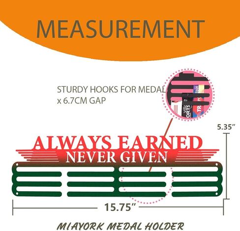 Swimming Medal Hanger Display for Wall,Swimming Medal Holder with upgraded 3 hanging bars,wall hanger for medals,perfect Friends Gift Box Package in Saudi Arabia
