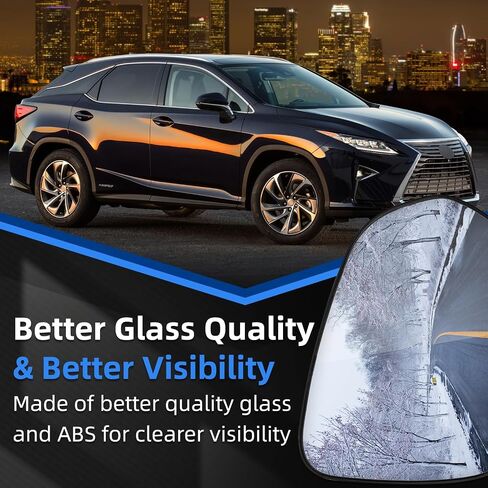 Passenger Side Mirror Replacement for Lexus RX350, RX450h 2016-2021, NX200t 2015-2017, NX300 2018-2021, NX300h 2015-2021 - Right Side Mirror Glass, Rear View Mirrors Glass with Power Heated in Saudi Arabia