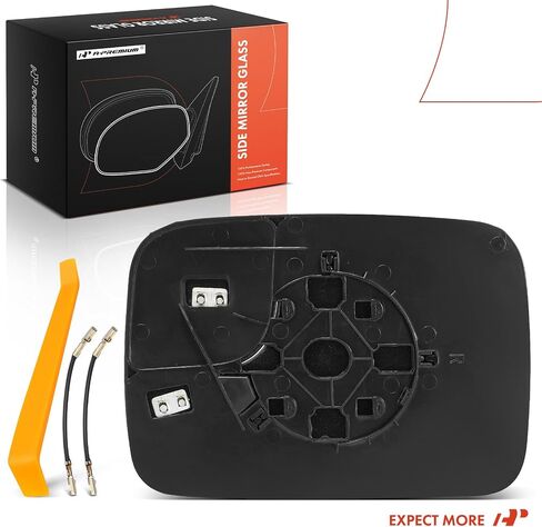 A-Premium Right Passenger Side Heated Mirror Glass Compatible with 2005-2009 Dodge Ram 1500 2500 3500 - Convex Mirror with Blind Spot, Backing Plate, Trailer Tow Package, Replace # 5161010AA in Saudi Arabia