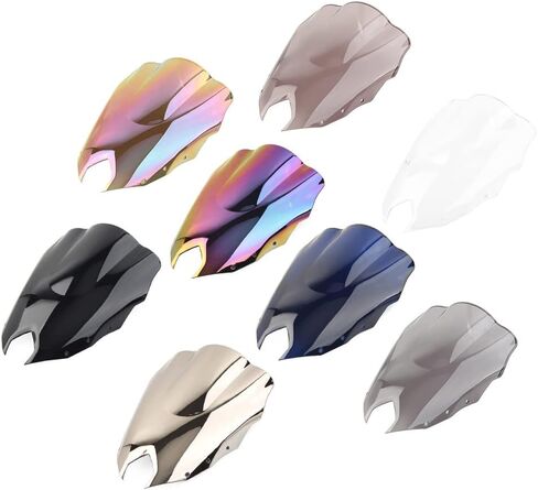 Newsmarts Motorcycle Windshield ABS Plastic Windscreen 1pc Wind Deflector for Yamaha FZ-6R 2009-2015 Black in Saudi Arabia