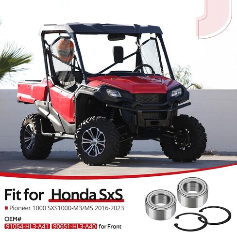 Front Wheel Bearing Kit Compatible with Honda Pioneer 1000 SXS1000-M3/M5 2016-2023 in Saudi Arabia
