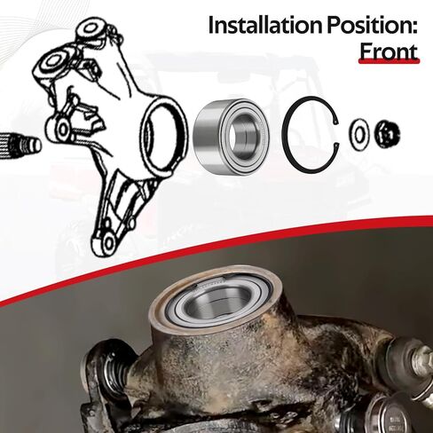 Front Wheel Bearing Kit Compatible with Honda Pioneer 1000 SXS1000-M3/M5 2016-2023 in Saudi Arabia