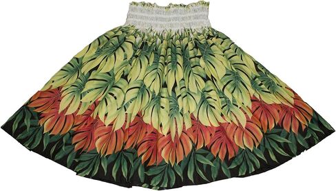 Rainview Creations Hawaiian Pa'u Hula Skirt for Women Size, Hawaii Hula Dancer Colorful Monstera Leaves Skirts for Adult in Saudi Arabia