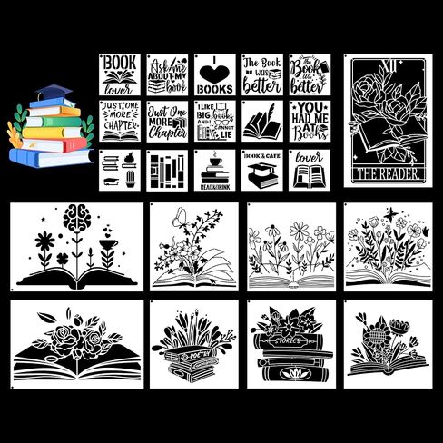 استنسل الحصان من AFRITEE للحرف اليدوية قابل لإعادة الاستخدام - 15 قطعة من استنسل المزرعة للرسم على الخشب، قالب لوحات الخيول الغربية الرائعة DIY من قماش القماش الجداري والديكورات الإبداعية وهدايا ديكور المنزل in Kuwait