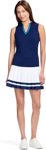Izod Women's Athletic Quick Dry Dry V-Deiveless Polo Shirt in Kuwait