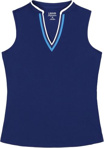 Izod Women's Athletic Quick Dry Dry V-Deiveless Polo Shirt in Kuwait