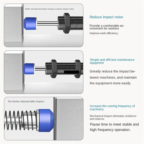AC Oil Buffer Pneumatic Hydraulic Shock Absorber Damper AC0806 AC1008 AC1210 AC1410 AC1412 AC1415 AC1416 1Pcs(AC1416,-2 Medium speed) in Saudi Arabia