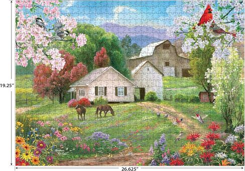 RoseArt - Abraham Hunter - Homestead - 1000 Piece Jigsaw Puzzle for Adults in Kuwait