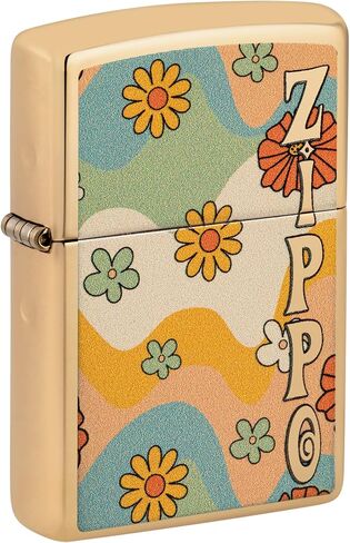 Zippo Flowers Design Orange Matte Pocket Lighter in Saudi Arabia
