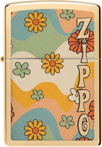 Zippo Flowers Design Orange Matte Pocket Lighter in Saudi Arabia