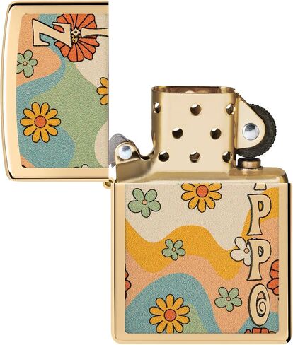 Zippo Flowers Design Orange Matte Pocket Lighter in Saudi Arabia