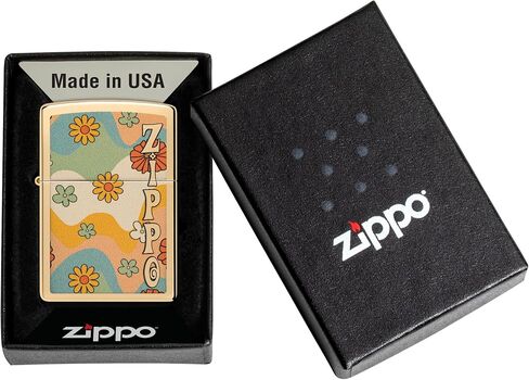 Zippo Flowers Design Orange Matte Pocket Lighter in Saudi Arabia