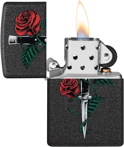 Zippo Flowers Design Orange Matte Pocket Lighter in Saudi Arabia