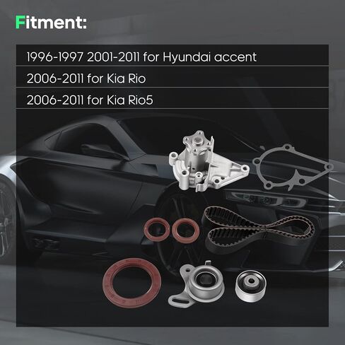 مجموعة حزام توقيت Scitoo 1996 1997 2001-2011 لـ Hyundai Accent ، 2006-2011 لـ Kia Rio ، 2006-2011 لـ Kia Rio5 1.5L TBK282 ، WP146-1230 in Saudi Arabia