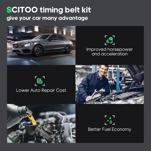 مجموعة حزام توقيت Scitoo 1996 1997 2001-2011 لـ Hyundai Accent ، 2006-2011 لـ Kia Rio ، 2006-2011 لـ Kia Rio5 1.5L TBK282 ، WP146-1230 in Saudi Arabia