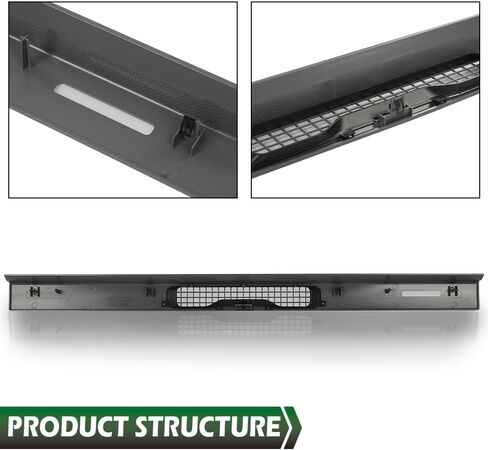GRAND ORANGE Upper Dash Top Cover Defrost Vent Bezel Trim Panel Compatible with Jeep Wrangler TJ 1997-2006 55037036 Black in Saudi Arabia