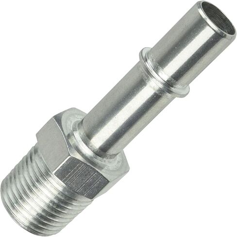 ICT Billet 1/2" Quick Connect Male Fuel Hose to 1/2" NPT Adapter Fitting GM Diesel Feed Bare Machined Aluminum Designed & Manufactured in the USA AN817-03-08 in Saudi Arabia