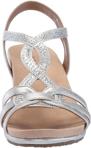 LifeStride Womens Monaco Strappy Wedge Sandals Platino Gold 11 M in Saudi Arabia