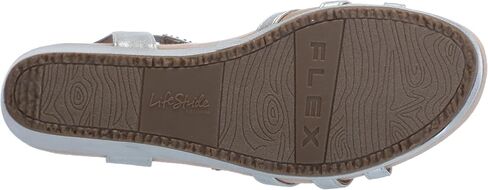 LifeStride Womens Monaco Strappy Wedge Sandals Platino Gold 11 M in Saudi Arabia