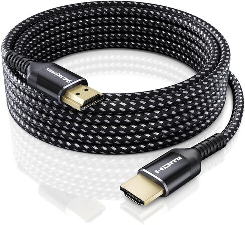 HDMI Cable 4K 50 Foot Nylon Braided HDMI 2.0 Cable, High Speed 18Gbps 4K60Hz HDR, 3D, 2160p, 1080p, HDCP 2.2, ARC, HDMI Cables for Monitors, HDTV in Saudi Arabia