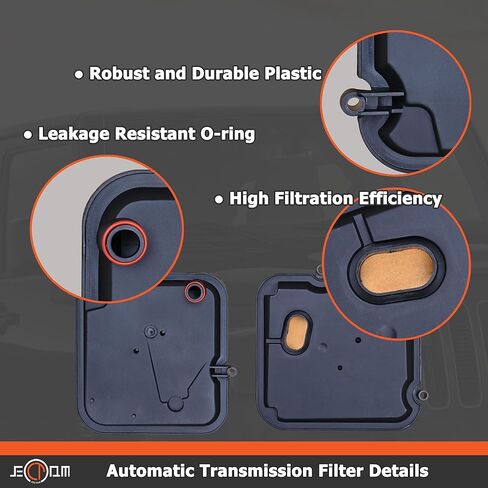 Automatic Transmission Filter with Gasket Kit 42RLE 052852913AB Compatible with 2003-2010 Dodge Challenger Charger Dakota Durango Magnum Nitro Ram 1500 Jeep Liberty Wrangler in Saudi Arabia