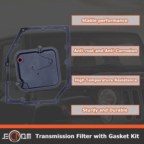 Automatic Transmission Filter with Gasket Kit 42RLE 052852913AB Compatible with 2003-2010 Dodge Challenger Charger Dakota Durango Magnum Nitro Ram 1500 Jeep Liberty Wrangler in Saudi Arabia