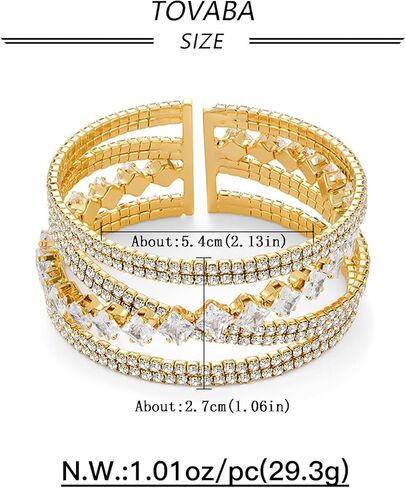 Gold Bangle Bracelets for Women Chunky Stretch Bracelets Gold and Silver Bangle Adjustable Wide Bracelets for Women in Kuwait