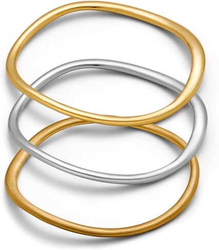 مجموعة سوار الإسورة الطبقات 3pcs للنساء موجة سوار متعددة القابلة للتكديس in Kuwait