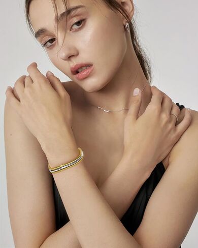 مجموعة سوار الإسورة الطبقات 3pcs للنساء موجة سوار متعددة القابلة للتكديس in Kuwait