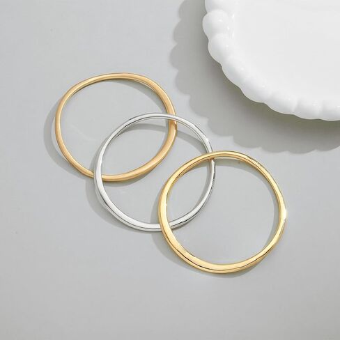 مجموعة سوار الإسورة الطبقات 3pcs للنساء موجة سوار متعددة القابلة للتكديس in Kuwait