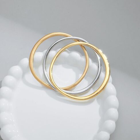 مجموعة سوار الإسورة الطبقات 3pcs للنساء موجة سوار متعددة القابلة للتكديس in Kuwait