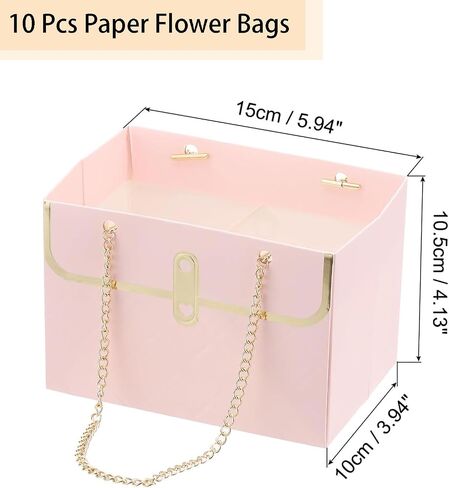 ZFCZR 12Pcs Paper Flower Bags and12Pcs 3D Silver Dazzle Butterfly Decor-Flower Gift Boxes Sets, Bouquet Bags for Arrangements Wedding Valentine's Mother's Day Birthday (Red,Black,Pink,White) in Saudi Arabia