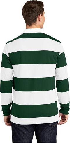 SPORT-TEK Unisex Classic Long Sleeve Rugby Polo | Collared Shirt for Men & Women, Relaxed Fit Top for Casual Wear & Work in Saudi Arabia