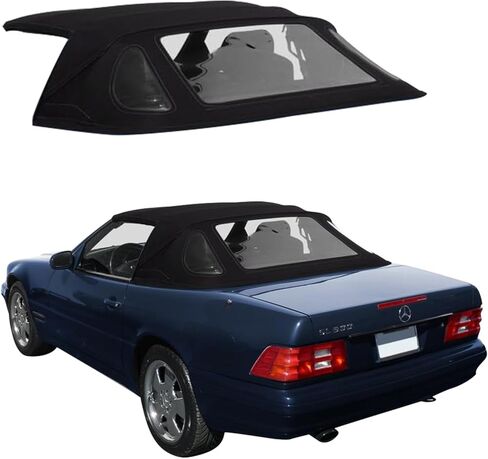 Sierra Auto Tops بديلة قابلة للتحويل القابلة للتحويل لسلسلة Mercedes 1990-2002 SL (R129) ، القماش الكلاسيكي الألماني ، الأسود in Kuwait