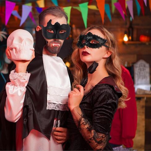 Capoda 3 PCS MASTERADE SAVKS LITE LOMEN MEN MENS BLACK GOLD COSTUME MASK FOR HALWEEN CARNIVAL VENETIAN COSPLAY Party Supplies in Saudi Arabia