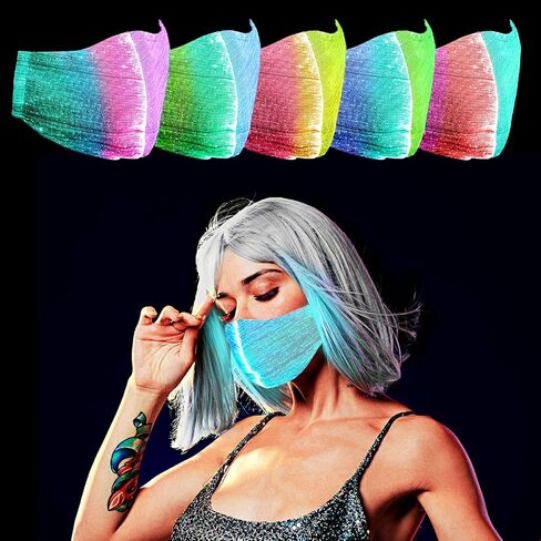 PLAYA GLOW LED APP FACE MASK - قناع الهذيان ، توهج في القناع المظلم للعيد الهالوين ، عيد الميلاد - 10 أوضاع ديناميكية in Kuwait