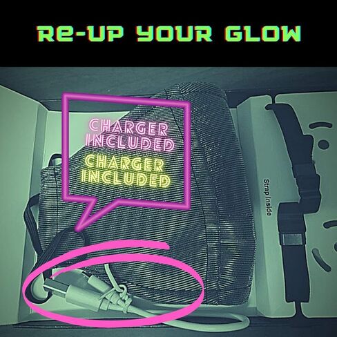 PLAYA GLOW LED APP FACE MASK - قناع الهذيان ، توهج في القناع المظلم للعيد الهالوين ، عيد الميلاد - 10 أوضاع ديناميكية in Kuwait