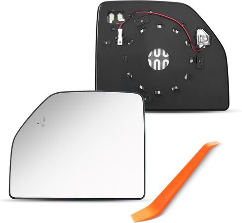 Upper Driver Side Mirror Compatible with Ford F150 2015-2020, F250 2017-2022, F350 2017-2019, Left Side Mirrors Replacement Glass with Blind Spot, Power Heated in Saudi Arabia