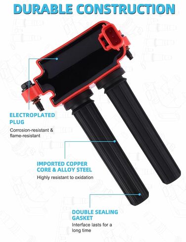 UF504 Ignition Coil Pack Pack Iridium Slop for Chrysler 300 Aspen ، لشاحن Dodge Challenger Durango Magnum Ram 1500 2500 3500 ، لجيب جيب Grand Cherokee 5.7L 6.1L 2005-2016،8 PCS in Saudi Arabia