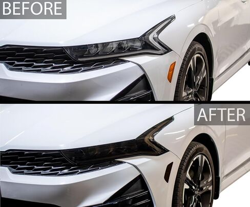 BOGAR TECH DESIGNS Full Headlight Taillight Reflector Sidemarker and Third Brake Light Tint Film Kit Compatible with Kia K5 2021-2024, Dark Smoke in Saudi Arabia