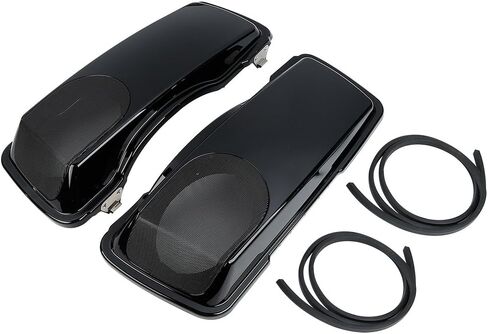 XMT-MOTO Vivid Black Hard Saddlebag Lids w/Dual 6 x 9 inch speaker grilles For 1993-2013 Harley Davidson Touring Road Glide FLTRX Electra Glide FLHT Road King FLHR Street Glide FLHX models in Saudi Arabia