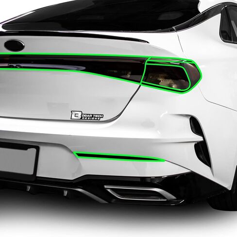 BOGAR TECH DESIGNS Full Headlight Taillight Reflector Sidemarker and Third Brake Light Tint Film Kit Compatible with Kia K5 2021-2024, Dark Smoke in Saudi Arabia