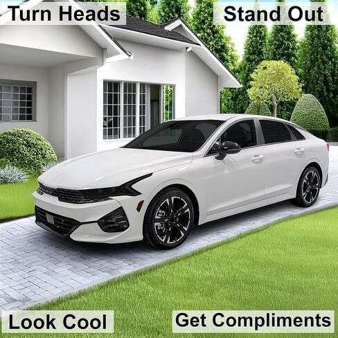 BOGAR TECH DESIGNS Full Headlight Taillight Reflector Sidemarker and Third Brake Light Tint Film Kit Compatible with Kia K5 2021-2024, Dark Smoke in Saudi Arabia