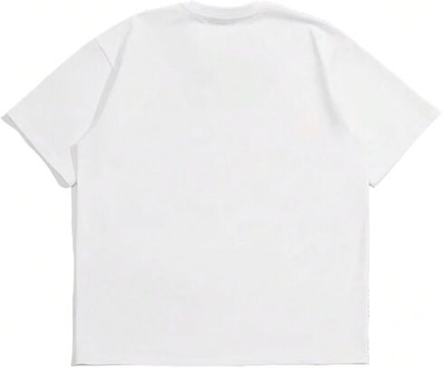 Men's Oversized Graphic Tees Half Sleeve Drop Shoulder Summer Casual T Shirt in Saudi Arabia