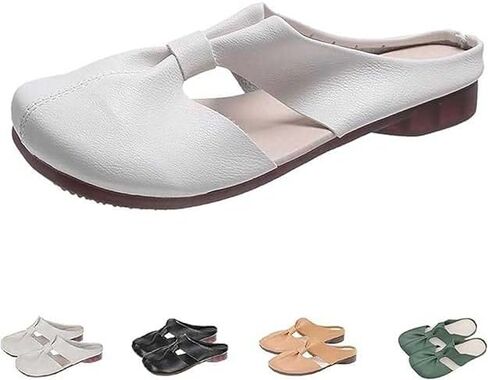 Women's Soft Sole Knot Mules, Round Toe Backless Non-Slip Sandals, Summer Hollow Out Lightweight Comfy Casual Slip On Clogs Shoes for Women in Saudi Arabia