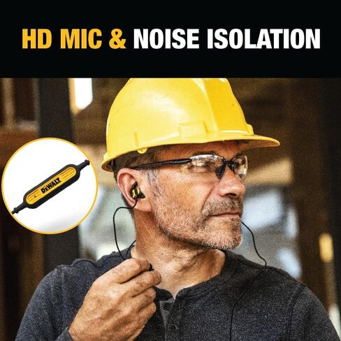 DEWALT Jobsite USB C Headphones for iPad/iPhone 15/16 Pro Max, Corded Type C Earphones, USB C Ear Buds Wired w/Microphone, Volume Control Module, Compatible w/MacBook, Samsung S23 Ultra, LG, OnePlus in Kuwait