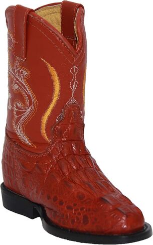 Kids Cowboy Boot Infant Toddler Crocodile Alligator Print Western Boot in Saudi Arabia