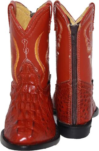 Kids Cowboy Boot Infant Toddler Crocodile Alligator Print Western Boot in Saudi Arabia